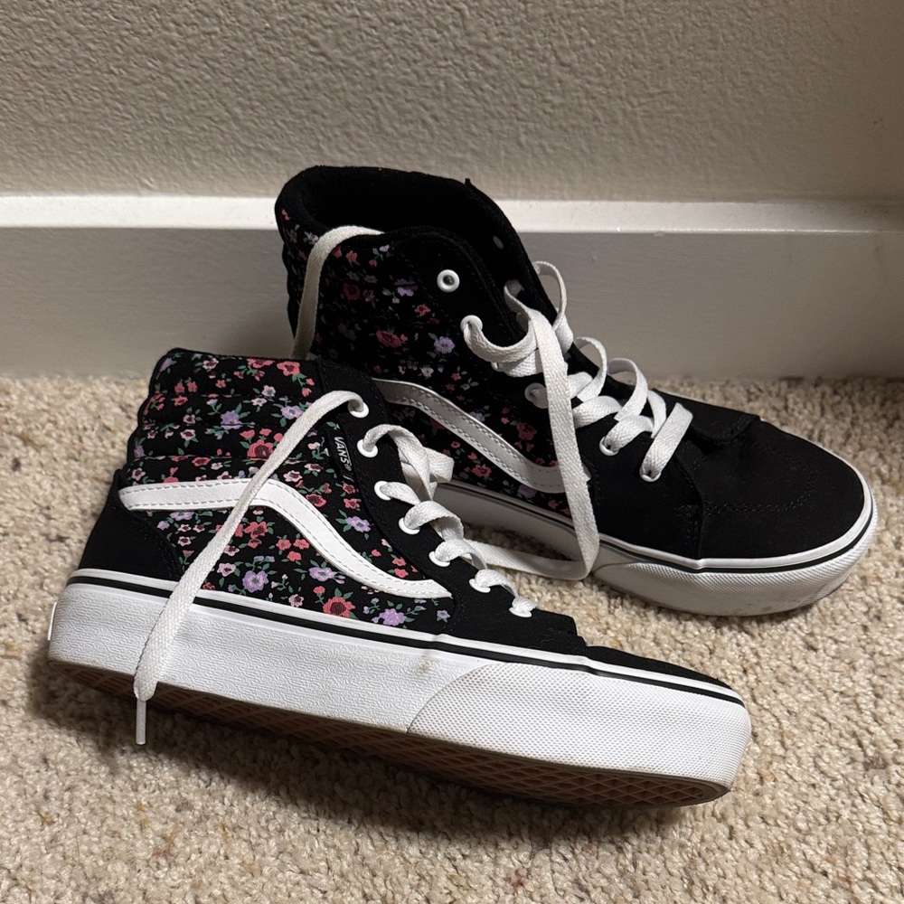 Vans Floral High-Top Sneakers